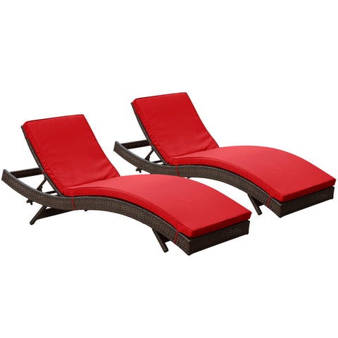 Modway Peer Chaise Outdoor Patio Set of 2