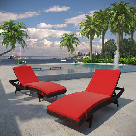 Modway Peer Chaise Outdoor Patio Set of 2