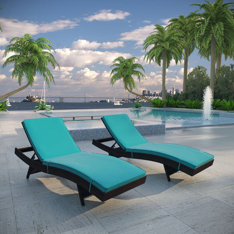 Modway Peer Chaise Outdoor Patio Set of 2