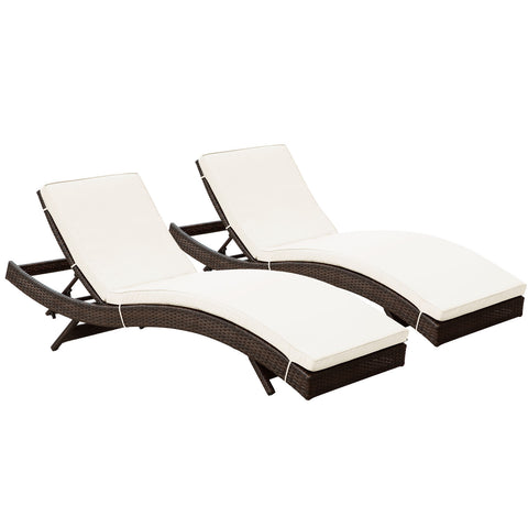 Modway Peer Chaise Outdoor Patio Set of 2
