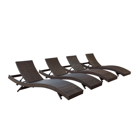 Modway Peer Chaise Outdoor Patio Set of 4