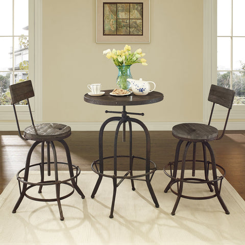 Modway Sylvan Wood Top Bar Table