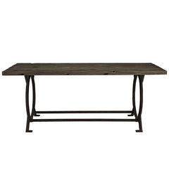 Modway Effuse Wood Top Dining Table