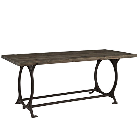 Modway Effuse Wood Top Dining Table