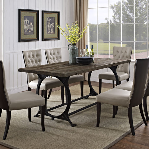 Modway Effuse Wood Top Dining Table
