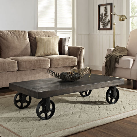 Modway Garrison Wood Top Coffee Table