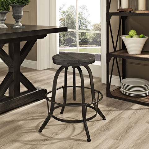 Modway Collect Wood Top Bar Stool