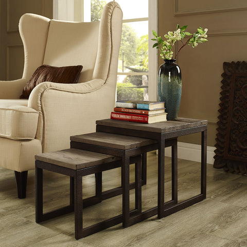 Modway Covert Wood Top Nesting Table