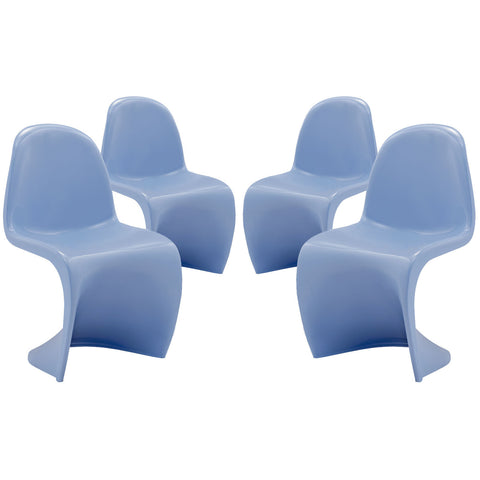 Modway Slither Kids Chair Set of 4