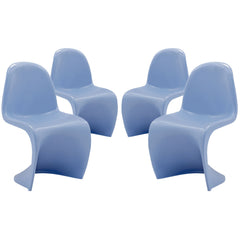 Modway Slither Kids Chair Set of 4