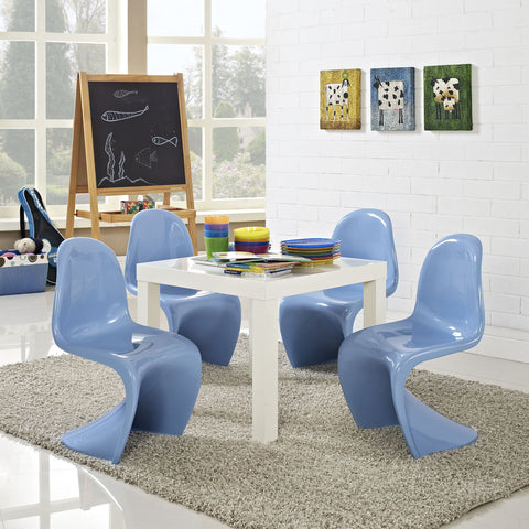 Modway Slither Kids Chair Set of 4