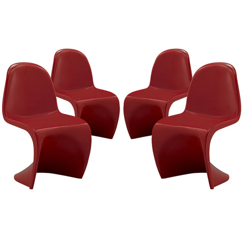 Modway Slither Kids Chair Set of 4