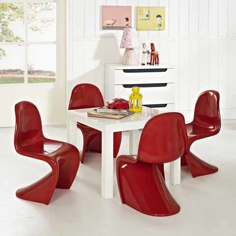 Modway Slither Kids Chair Set of 4