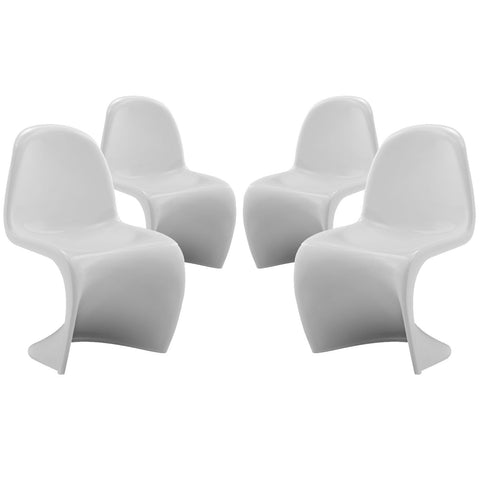 Modway Slither Kids Chair Set of 4
