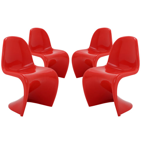 Modway Slither Dining Side Chair Set of 4