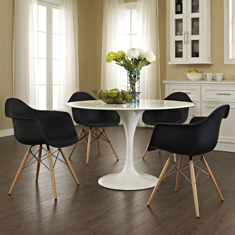 Modway Glove Wool Lounge Chair and Ottoman Set