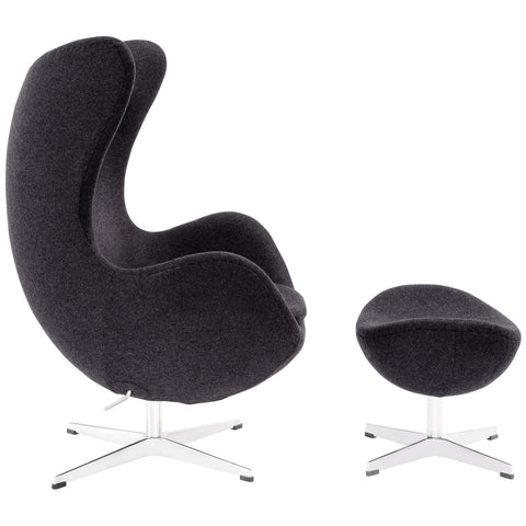 Modway Glove Wool Lounge Chair and Ottoman Set