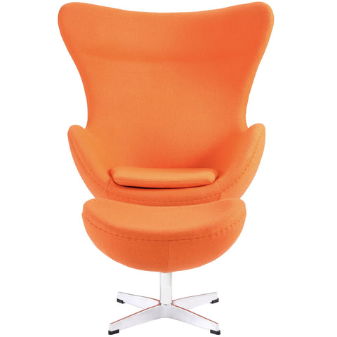Modway Glove Wool Lounge Chair and Ottoman Set