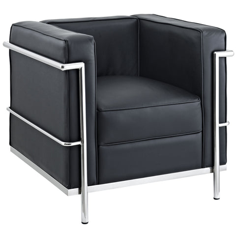Modway Charles Petite Leather Armchair