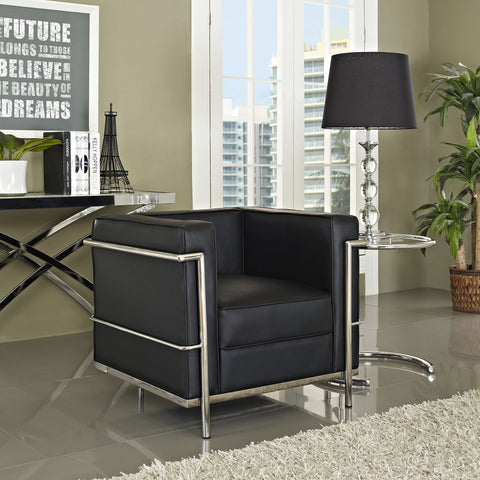 Modway Charles Petite Leather Armchair