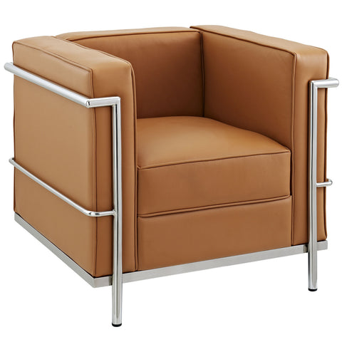 Modway Charles Petite Leather Armchair