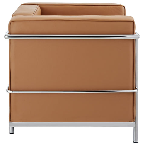 Modway Charles Petite Leather Armchair
