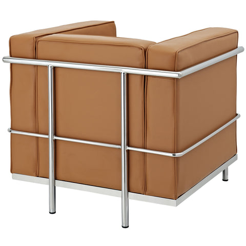Modway Charles Petite Leather Armchair