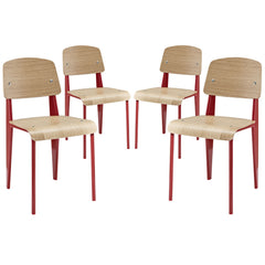 Modway Cabin Dining Side Chair Set of 4