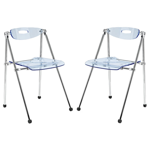 Modway Telescope Folding Chair Set of 2