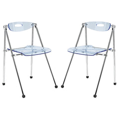 Modway Telescope Folding Chair Set of 2