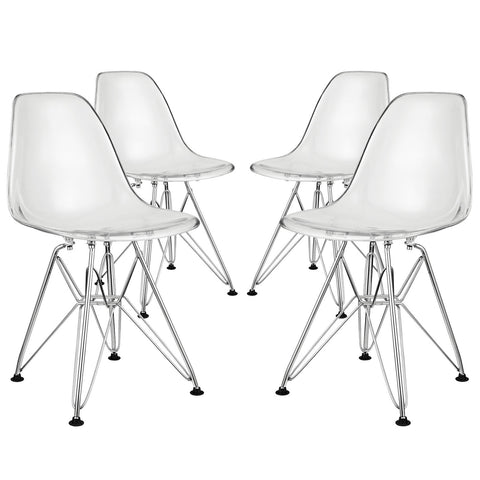 Modway Paris Kids Chair Set of 4