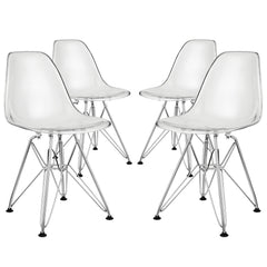 Modway Paris Kids Chair Set of 4