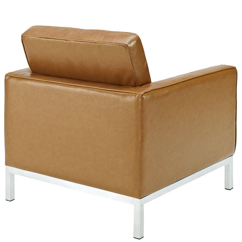 Modway Loft Armchair Leather Set of 2