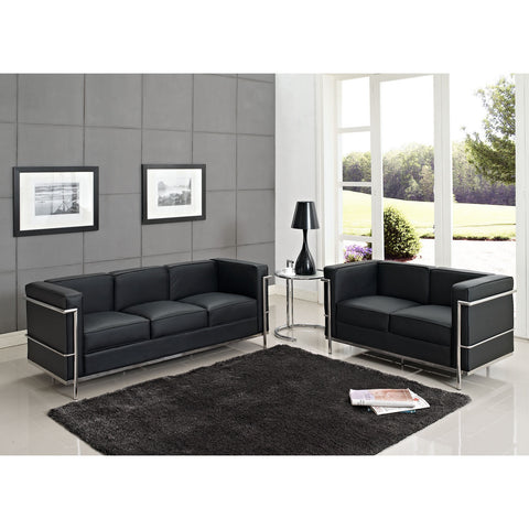 Modway Charles Petite Leather Loveseat