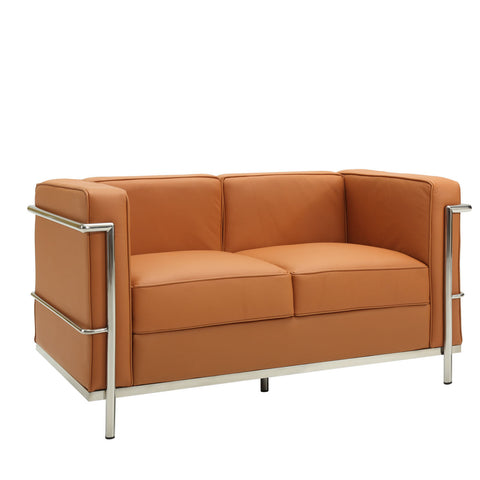 Modway Charles Petite Leather Loveseat