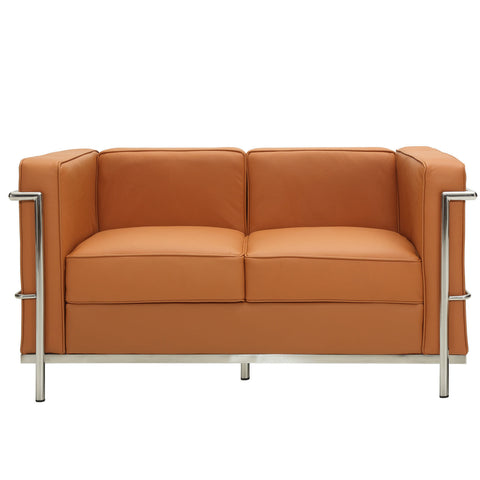 Modway Charles Petite Leather Loveseat