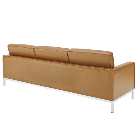 Modway Loft Armchair and Sofa Leather 2 Piece Set