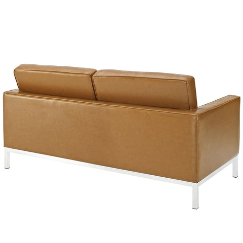 Modway Loft Loveseat and Sofa Leather 2 Piece Set