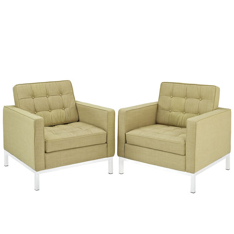 Modway Loft Armchair Wool Set of 2