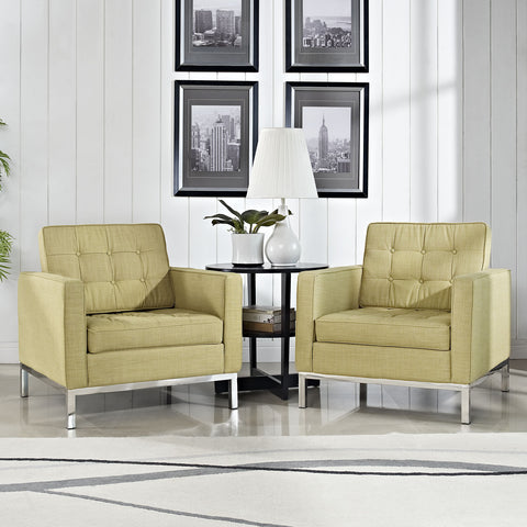 Modway Loft Armchair Wool Set of 2