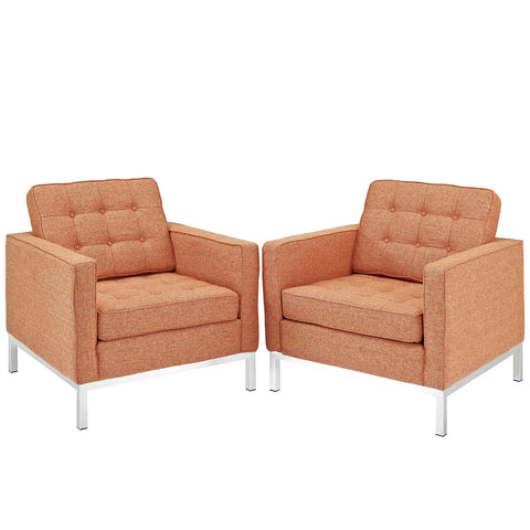 Modway Loft Armchair Wool Set of 2