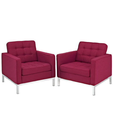 Modway Loft Armchair Wool Set of 2
