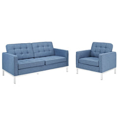 Modway Loft Armchair and Loveseat 2 Piece Set