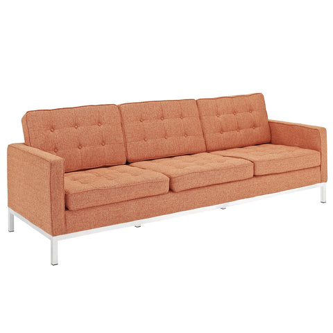 Modway Loft Armchair Loveseat and Sofa Set of 3