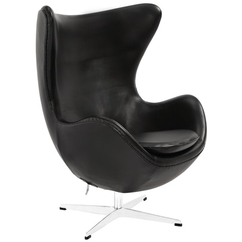 Modway Glove Leather Lounge Chair and Ottoman