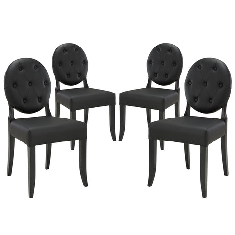 Modway Button Dining Side Chair Set of 4