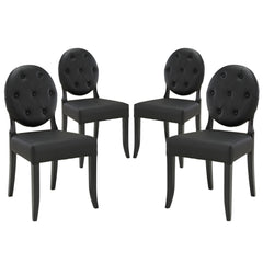 Modway Button Dining Side Chair Set of 4