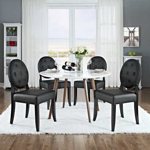Modway Button Dining Side Chair Set of 4