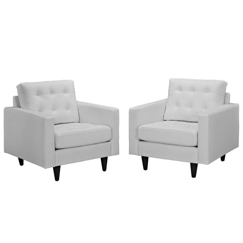 Modway Empress Armchair Leather Set of 2