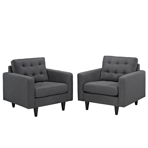 Modway Empress Armchair Upholstered Set of 2
